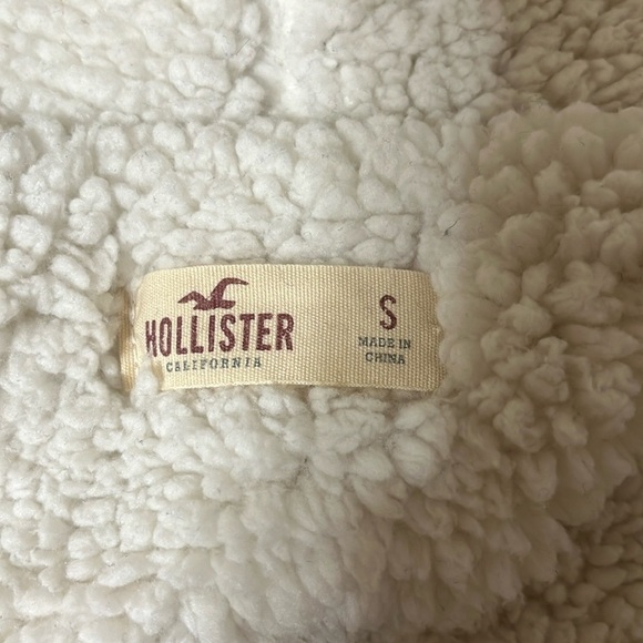 Hollister Sherpa Lined Open Front Cardigan Sz Small - Picture 5 of 6